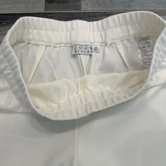 Joan Rivers Wide Leg Trousers Beige Palazzo Pant Crepe Casual Office School Wear - Picture 4 of 4